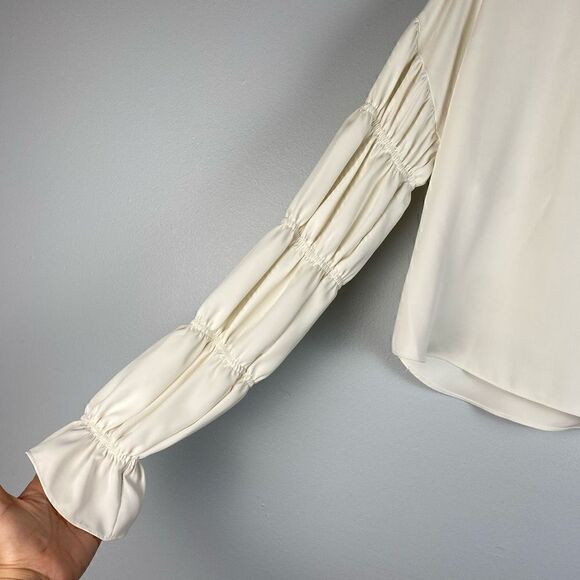 Amanda Uprichard Gathered Long Sleeve Blouse - Picture 5 of 8